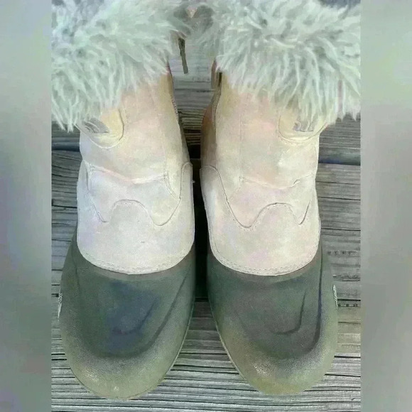 The north face winter pink suede Shirling lined boot size 7 - Picture 2 of 8
